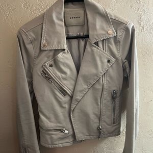 Blank NYC leather jacket size xs light grey